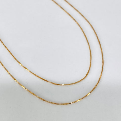 Cadena ● Veneciana Oro amarillo 18k +1 / 0,92 Gr / 0,5 mm / 45 Cm †