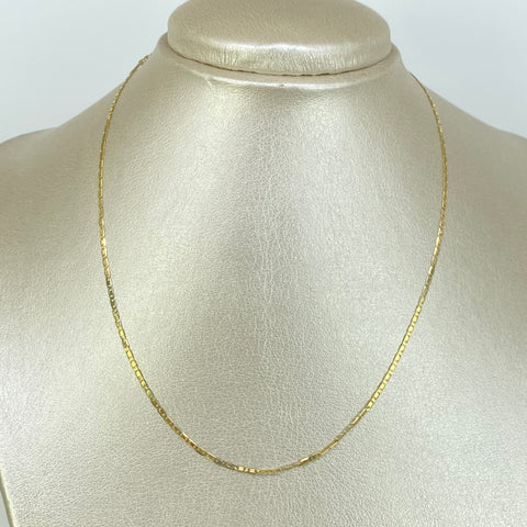 Cadena ● Escalera Plana Oro amarillo 18k 1,7 Gr / 1,2 mm / 40 Cm *