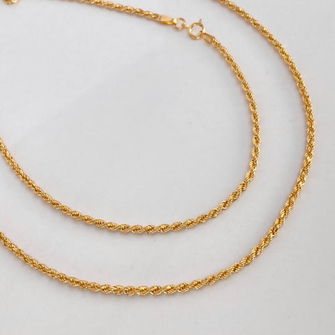 Cadena ● Lazo Oro amarillo 18k +1 / 2,47 Gr / 2 mm / 50 Cm *