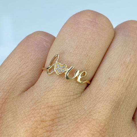 Anillo Anillo Love Circones Blancos Oro amarillo 18k / Talla 6 1/2 / 0,97 Gr