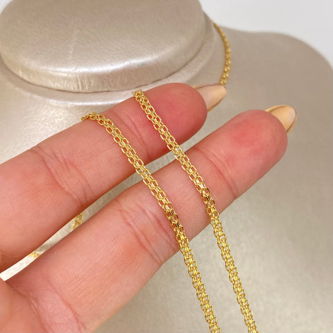 Cadena ● China Oro amarillo 18k 4,05 Gr / 2,4 mm / 60 Cm