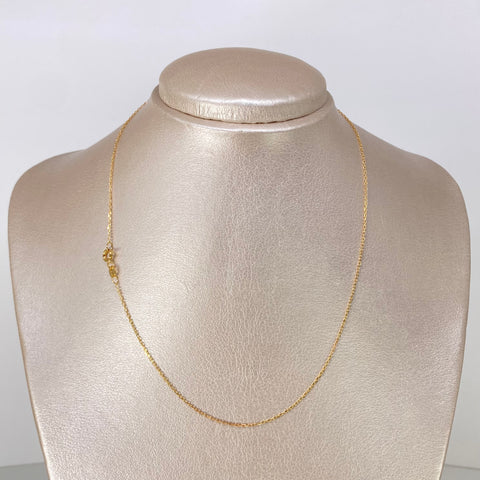 Cadena ● Aro Seguido Oro amarillo 18k 1,35 Gr / 1 mm / 40 Cm †