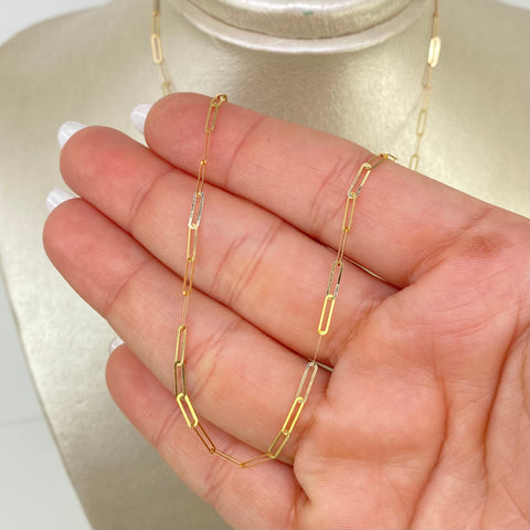 Cadena ● Cajon Oro amarillo 18k 0,82 Gr / 2 mm / 45 Cm *