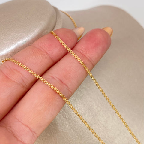 Cadena ● Chino Oro amarillo 18k 2,15 Gr / 1,4 mm / 45 Cm *