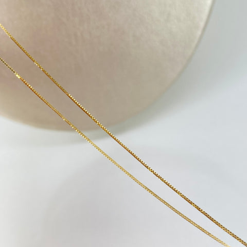 Set Cadena ● Veneciana + Dije Esmeralda Oro amarillo 18k 1,15 Gr / 0,5 mm / 40 Cm *