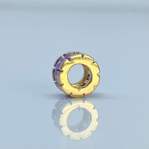 Herraje Aro Circones Lilas Oro amarillo 18k 0,93 Gr / 0,5 Cm  *