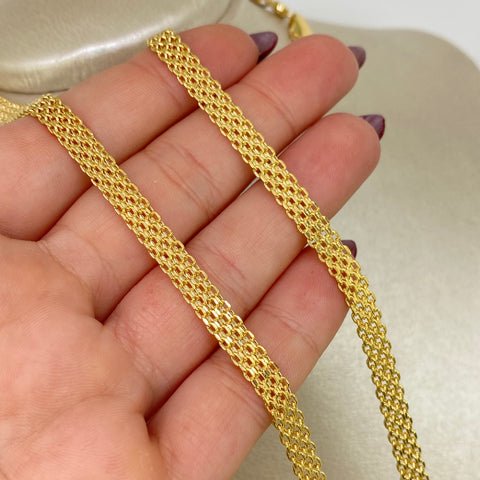 Cadena ● China Oro amarillo 18k 12,15 Gr / 5,2 mm / 60 Cm *