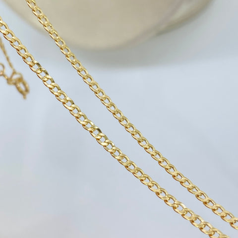 Cadena Cubana Oro amarillo 18k 3,9 Gr / 2,2 mm / 60 Cm †