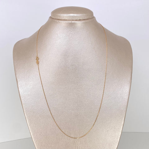 Cadena ● Aro Seguido Oro amarillo 18k 1,25 Gr / 0,8 mm / 50 Cm *