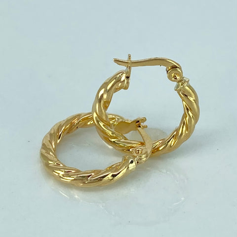 Candongas Melcochas Oro amarillo 1,15 Gr / 1,6 Cm †