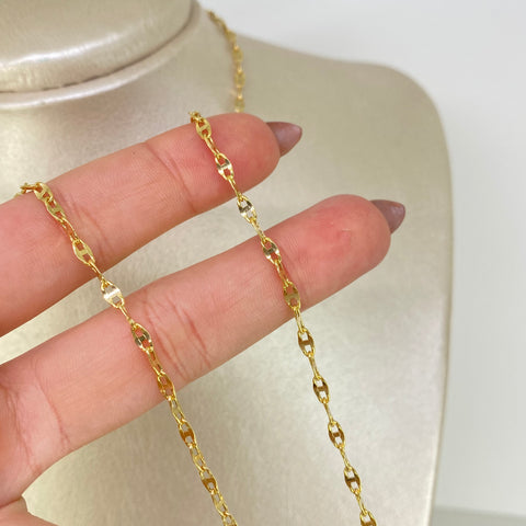 Cadena GC Italy Diamantada Oro amarillo 18k 2,65 Gr / 2,5 mm / 50 Cm †