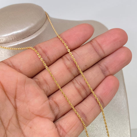 Cadena ● Lazo Oro amarillo 18k +1 / 1,95 Gr / 1,6 mm / 60 Cm *