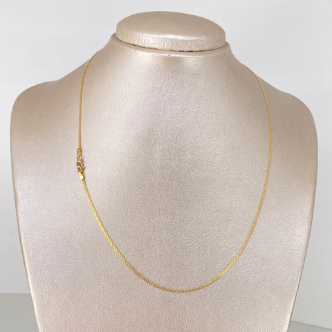 Cadena ● Mini China Oro amarillo 18k 1,80 Gr / 0,9 mm / 45 Cm *