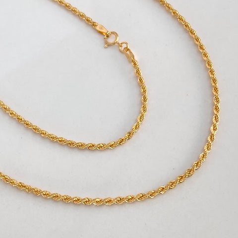 Cadena ● Lazo Oro amarillo 18k +1 / 2,4 Gr / 2 mm / 50 Cm *