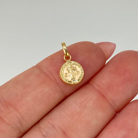 Dije San Benito Oro amarillo 18k 0,45 Gr / 1,5 Cm *