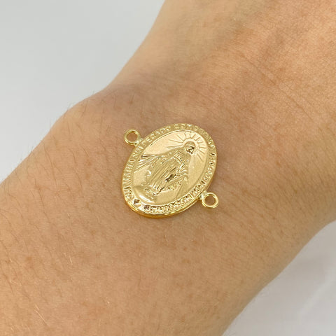 Herraje Virgen Milagrosa Oro amarillo 18k 1,5 Gr / 2,1 Cm *