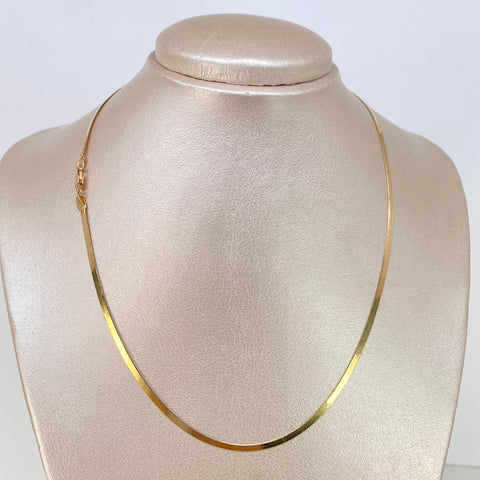 Cadena ● Espejo Oro amarillo 18k +3 / 5,87 Gr / 2,5 mm / 45 Cm *