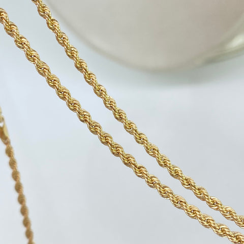 Set Cadena Lazo + Dije Bolsa Dinero  Oro amarillo 18k 4 Gr / 2 mm / 60 Cm  †