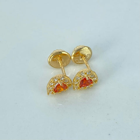 Topos Corazon Circones Blancos Naranja Oro amarillo 0,9 Gr / 6 mm †