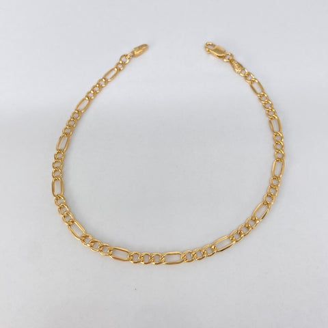 Pulso ● Tres Por Uno 3x1 Oro amarillo 18k +1 / 1,95 Gr / 3,1 mm / 19,5 Cm *