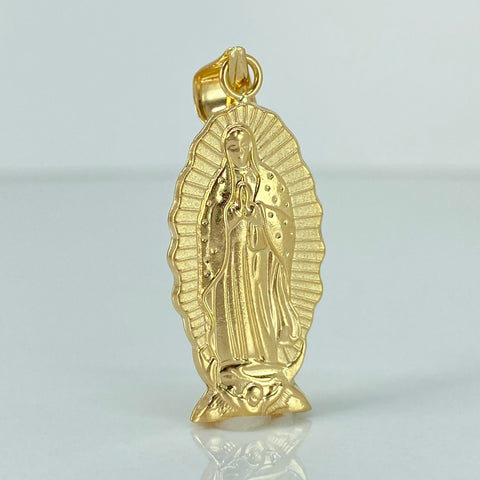 Dije Virgen Guadalupe Silueta Oro amarillo 18k 2,5 Gr / 2,3 Cm †
