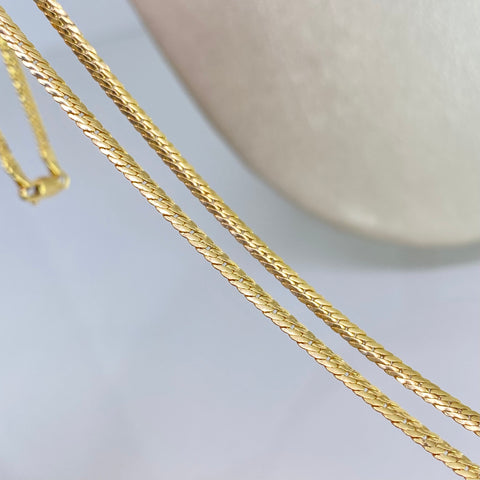 Cadena ● Serpiente Oro amarillo 18k +3 / 3,57 Gr / 2,2 mm / 45 Cm †