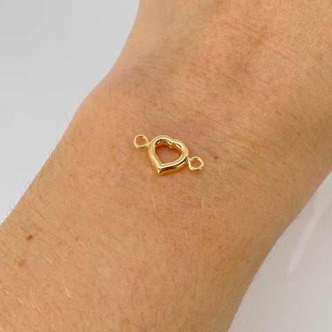 Herraje Silueta Corazon Oro amarillo 0,4 Gr / 1,5 Cm *