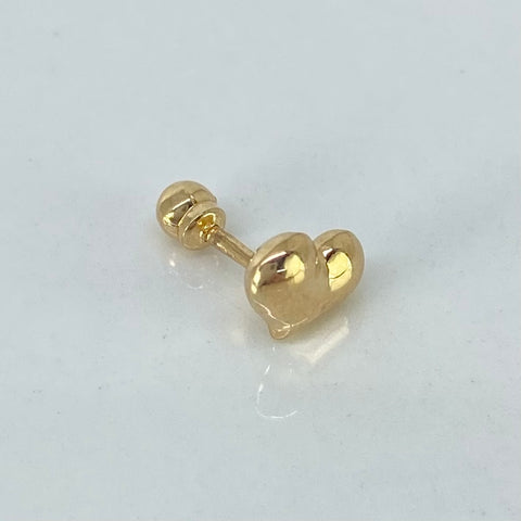 Piercing Corazon  / Oro Amarillo 18k (Joya) / 7mm / 0,4gr / 1.1cm / (Oreja) †