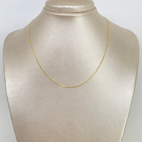 Cadena ● Mini China Oro amarillo 18k 1,35 Gr / 0,8 mm / 40 Cm
