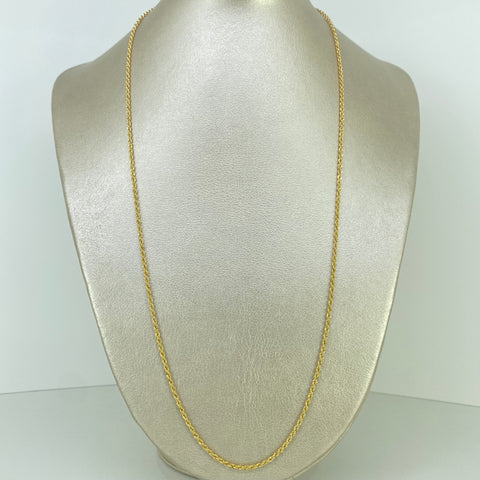 Cadena ● Lazo Oro amarillo 18k +1 / 3,4 Gr / 2,2 mm / 60 Cm *
