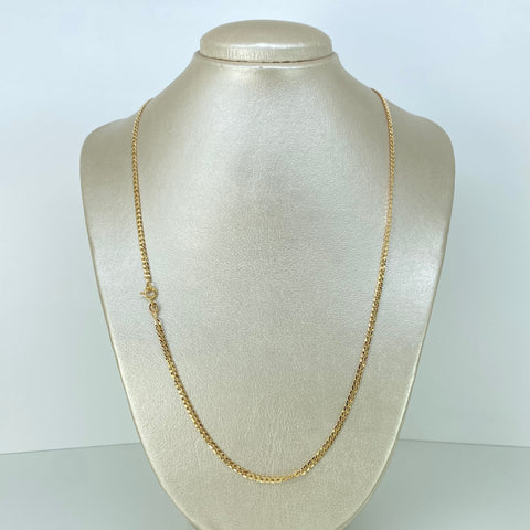 Cadena ● Cubana Oro amarillo 18k 5,45 Gr / 2,8 mm / 60 Cm *