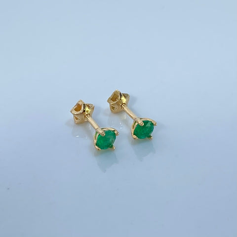 Topos Circulo / 40 Pts Esmeralda Oro amarillo 18k 0,98 Gr / 4 mm  *