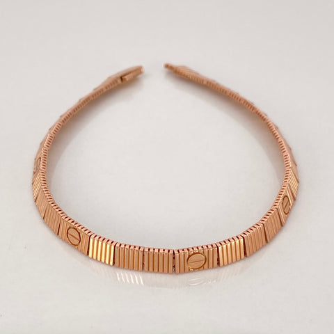 Pulso ● CT Oro rosa 18k +3 / 9,22 Gr / 4,7 mm / 19,5 Cm *
