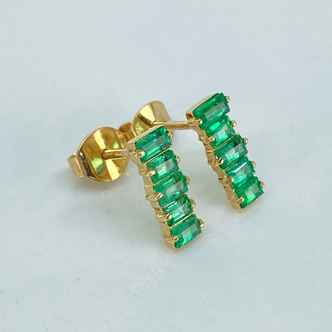 Topos Escalonado Esmeraldas 20PTS Oro amarillo 1,45 Gr / 4,2 mm *