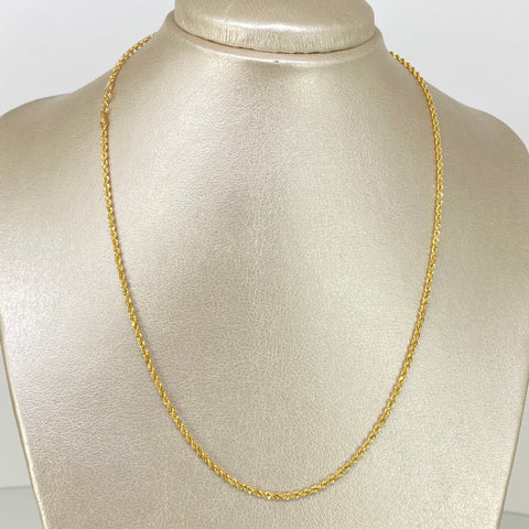 Cadena ● Lazo Oro amarillo 18k +1 / 2,3 Gr / 2 mm / 45 Cm *