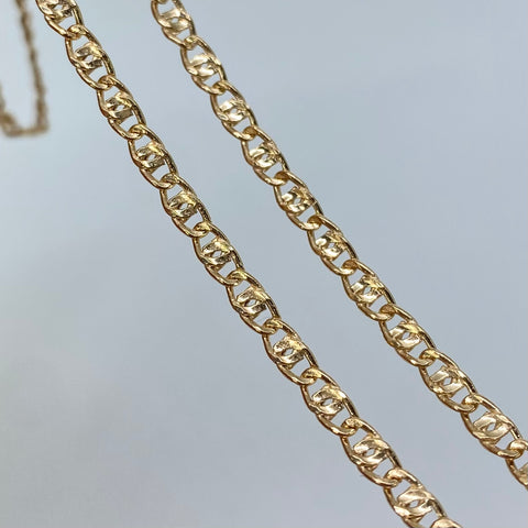 Cadena ● Escalera Plana Oro amarillo 18k 4,7 Gr / 2,6 mm / 60 Cm *