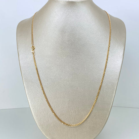 Cadena ● Cubana Oro amarillo 18k 4 Gr / 2,3 mm / 60 Cm