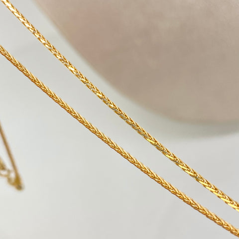 Cadena ● Franco Oro amarillo 18k +2 / 4,45 Gr / 1,2 mm / 50 Cm *