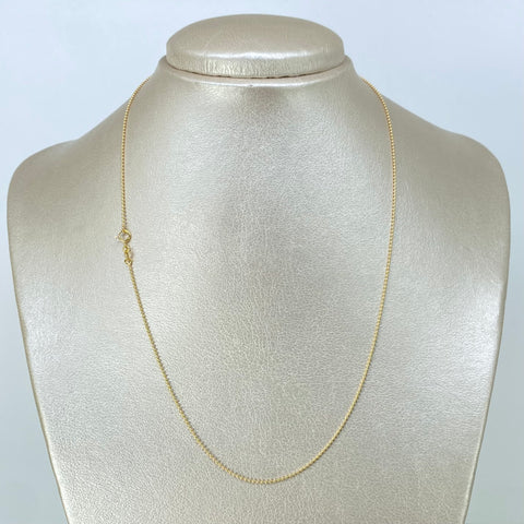 Cadena ● Mini Militar Oro amarillo 18k +3 / 1,93 Gr / 1 mm / 45 Cm *