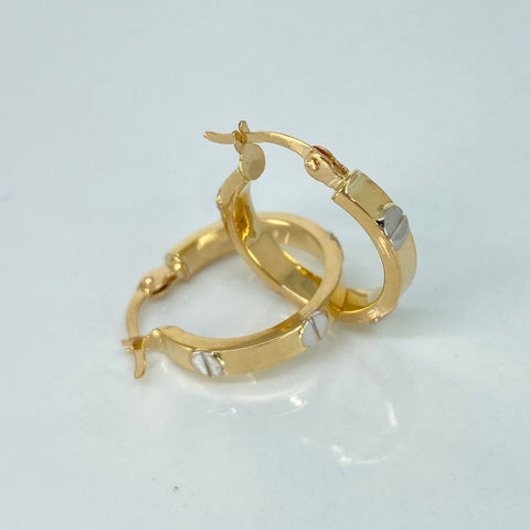 Candongas Tornillos CT Oro amarillo y Oro blanco 2,39 Gr / 2 Cm *