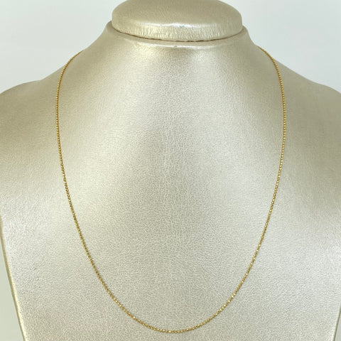 Cadena ● Mini Militar Oro amarillo 18k +3 / 1,83 Gr / 1 mm / 45 Cm