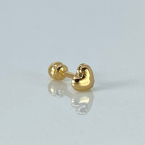 Piercing Corazon / Oro Amarillo 18k (Joya) / 4mm / 0,28gr / 1cm / (Oreja) †