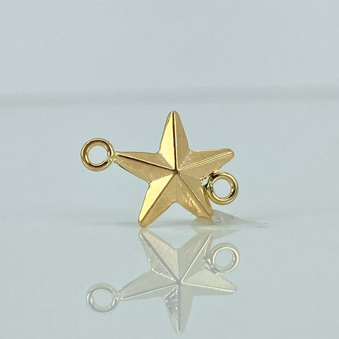 Herraje Estrella Oro amarillo 18k 0,35 Gr / 1,2 Cm  *