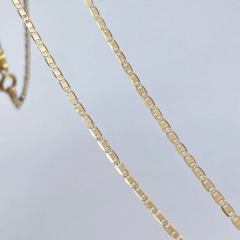 Cadena ● Escalera Plana Oro amarillo 18k 1,4 Gr / 1,2 mm / 45 Cm