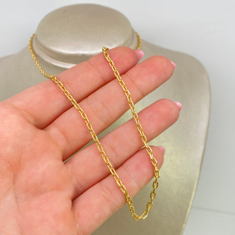 Cadena ● Mini Cajón Oro amarillo 18k 4,87 Gr / 2,3 mm / 45 Cm †