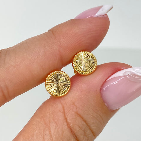 Topos Circulo Diamantado Oro amarillo 18k 0,98 Gr / 8,2 mm  *