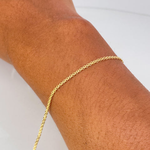 Pulso ● Chino Oro amarillo 18k +1 / 1,1 Gr / 1,7 mm / 20 Cm
