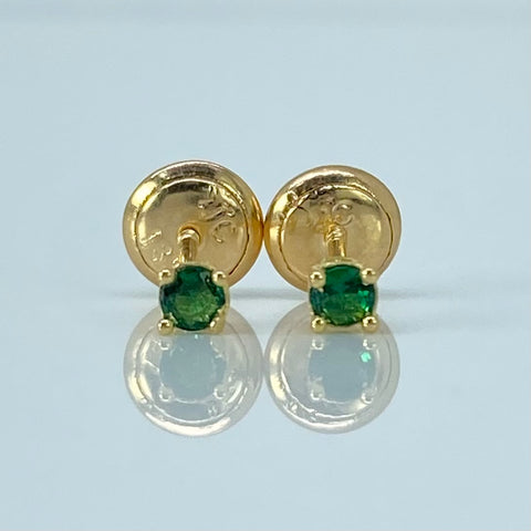 Topos Circones Verdes Oro amarillo 0,58 Gr / 2,7 mm †