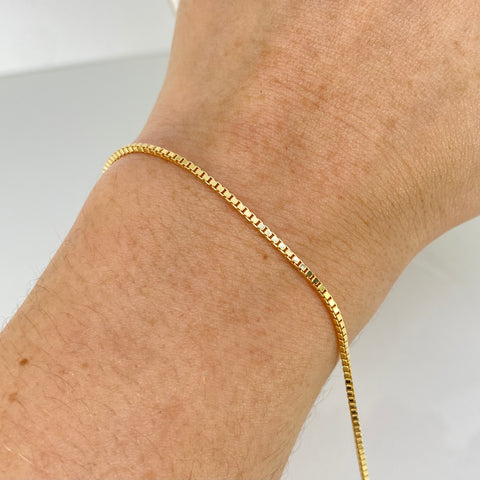 Pulso ● Veneciano Oro amarillo 18k +1 / 1,33 Gr / 1,3 mm / 20 Cm *