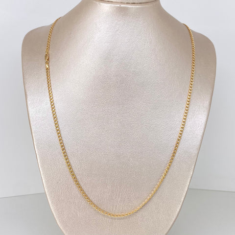Cadena ● Cubana Oro amarillo 18k 4,75 Gr / 3 mm / 60 Cm *